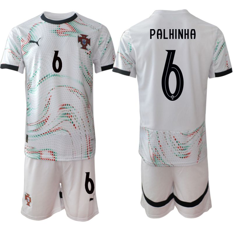 Men 2025-2026 Season Portugal away White #6 Soccer Jersey